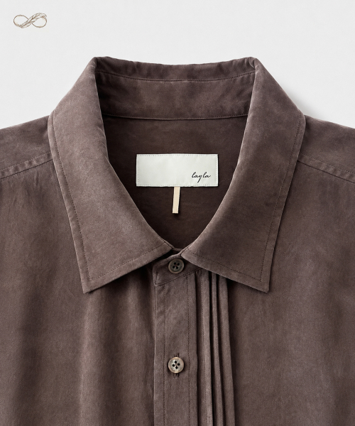 Diamond Layla(ダイアモンドレイラ)の「Silky Suede Cupro Pintuck Shirt S192(シャツ/ブラウス・レディース・その他・MEDIUM/LARGE/X-LARGE/XX-LARGE/XXX-LARGE)」の3枚目の写真