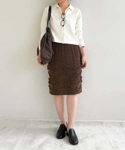 EDIT. FOR LULU(エディットフォールル)の「【NOHRA /ノーラ】Cotton silk shrts cardigan(カーディガン/ボレロ・レディース・ホワイト・FREE)」の4枚目の写真