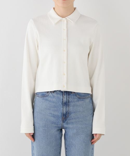 EDIT. FOR LULU(エディットフォールル)の「【NOHRA /ノーラ】Cotton silk shrts cardigan(カーディガン/ボレロ・レディース・ホワイト・FREE)」の6枚目の写真
