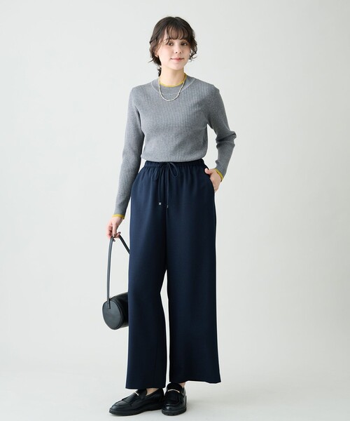 ANY（エニィ）の「パウダリーツイード ワイドストレートパンツ（セットアップ着用可）（その他パンツ・レディース・グレー系/ブラック系/ダークブラウン系3/ネイビー系/ベージュ系・SMALL/MEDIUM/LARGE）」の16枚目の写真