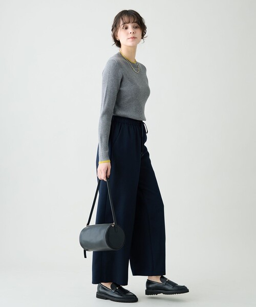 ANY（エニィ）の「パウダリーツイード ワイドストレートパンツ（セットアップ着用可）（その他パンツ・レディース・グレー系/ブラック系/ダークブラウン系3/ネイビー系/ベージュ系・SMALL/MEDIUM/LARGE）」の17枚目の写真