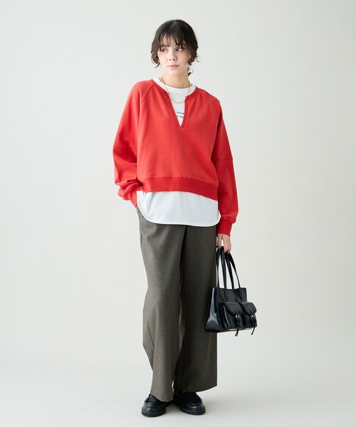 ANY（エニィ）の「パウダリーツイード ワイドストレートパンツ（セットアップ着用可）（その他パンツ・レディース・グレー系/ブラック系/ダークブラウン系3/ネイビー系/ベージュ系・SMALL/MEDIUM/LARGE）」の21枚目の写真