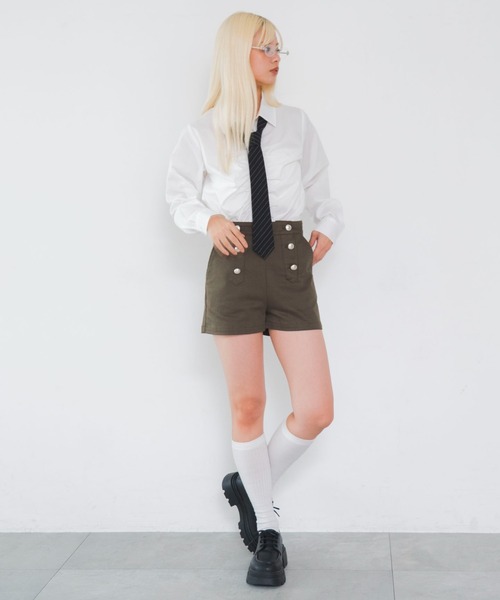 WEGO(ウィゴー)の「WEGO/【26年秋冬新作】ナポレオンマイクロショートパンツ(その他パンツ・レディース・カーキ/ブラック・FREE)」の19枚目の写真