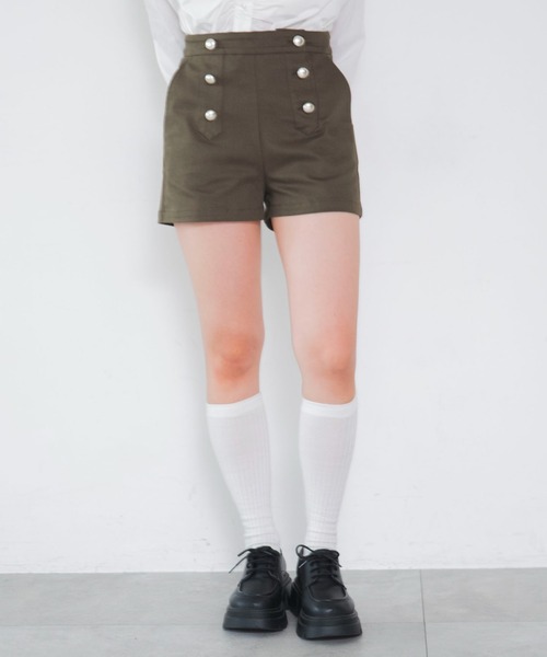WEGO(ウィゴー)の「WEGO/【26年秋冬新作】ナポレオンマイクロショートパンツ(その他パンツ・レディース・カーキ/ブラック・FREE)」の6枚目の写真