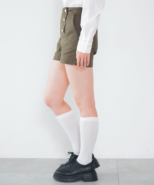 WEGO(ウィゴー)の「WEGO/【26年秋冬新作】ナポレオンマイクロショートパンツ(その他パンツ・レディース・カーキ/ブラック・FREE)」の7枚目の写真