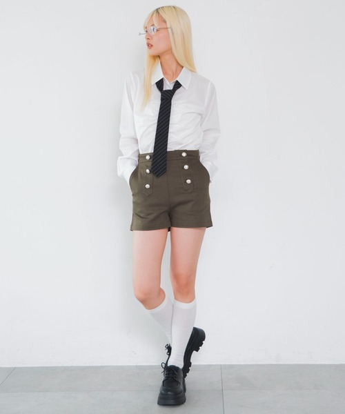 WEGO(ウィゴー)の「WEGO/【26年秋冬新作】ナポレオンマイクロショートパンツ(その他パンツ・レディース・カーキ/ブラック・FREE)」の9枚目の写真
