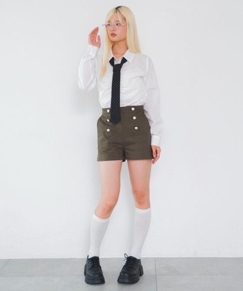 WEGO(ウィゴー)の「WEGO/【26年秋冬新作】ナポレオンマイクロショートパンツ(その他パンツ・レディース・カーキ/ブラック・FREE)」の10枚目の写真
