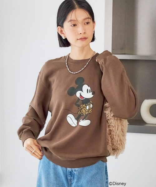 GOOD ROCK SPEED（グッドロックスピード）の「【SHIPS別注】GOOD ROCK SPEED:〈洗濯機可能〉MICKEY / SWEAT（スウェット・レディース・ライトブルー/ブラウン・ONE SIZE）」の19枚目の写真