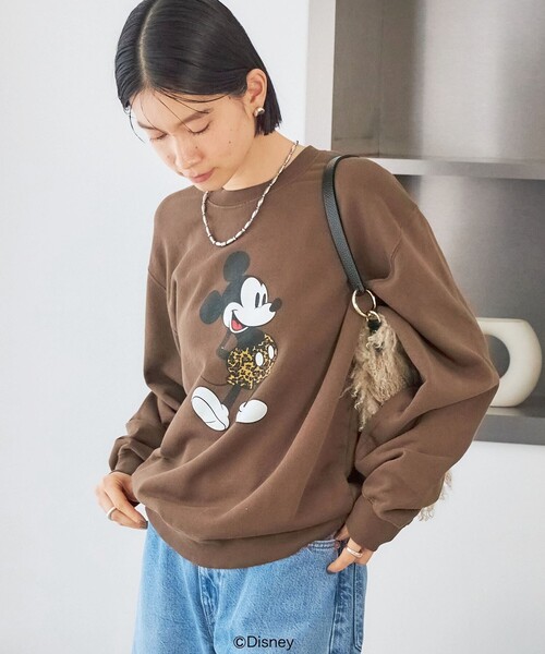 GOOD ROCK SPEED（グッドロックスピード）の「【SHIPS別注】GOOD ROCK SPEED:〈洗濯機可能〉MICKEY / SWEAT（スウェット・レディース・ライトブルー/ブラウン・ONE SIZE）」の20枚目の写真