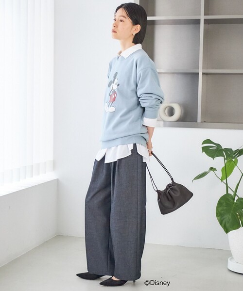 GOOD ROCK SPEED（グッドロックスピード）の「【SHIPS別注】GOOD ROCK SPEED:〈洗濯機可能〉MICKEY / SWEAT（スウェット・レディース・ライトブルー/ブラウン・ONE SIZE）」の5枚目の写真