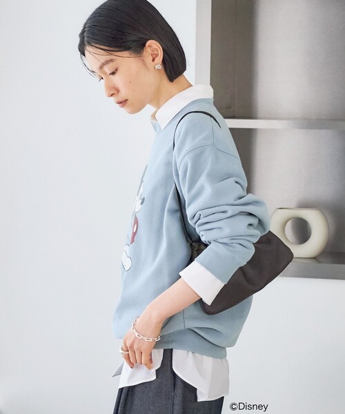 GOOD ROCK SPEED（グッドロックスピード）の「【SHIPS別注】GOOD ROCK SPEED:〈洗濯機可能〉MICKEY / SWEAT（スウェット・レディース・ライトブルー/ブラウン・ONE SIZE）」の7枚目の写真
