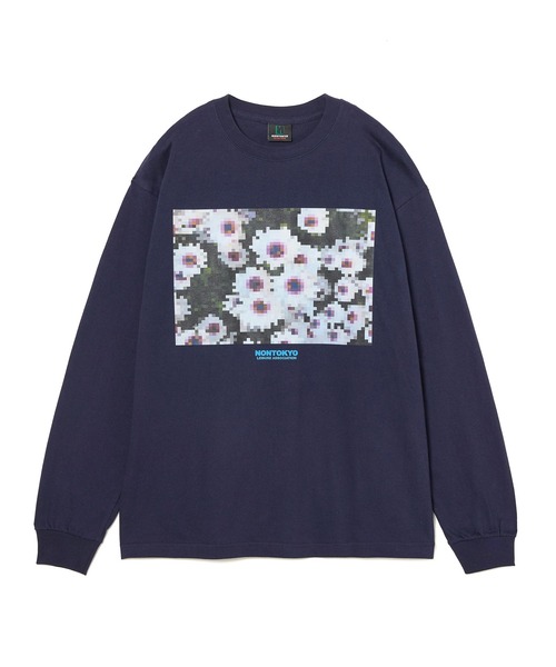 NON TOKYO(ノントーキョー)の「PRINT L/S T-SHIRT(MOSAIC FLOWER)(Tシャツ/カットソー・レディース・ネイビー/ホワイト/ブラック・2/1)」の14枚目の写真