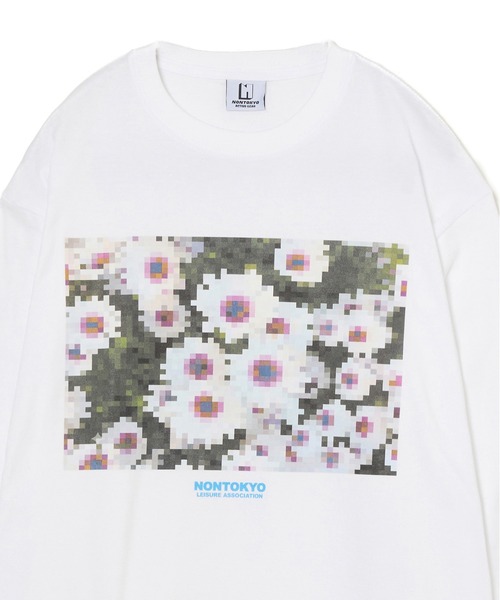 NON TOKYO(ノントーキョー)の「PRINT L/S T-SHIRT(MOSAIC FLOWER)(Tシャツ/カットソー・レディース・ネイビー/ホワイト/ブラック・2/1)」の10枚目の写真