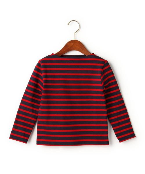 SAINT JAMES（セントジェームス）の「別注【SAINT JAMES(セントジェームス)】OUESSANT16①（Tシャツ/カットソー・キッズ・ホワイト/グレー/ネイビー・4A/8A/6A）」の3枚目の写真