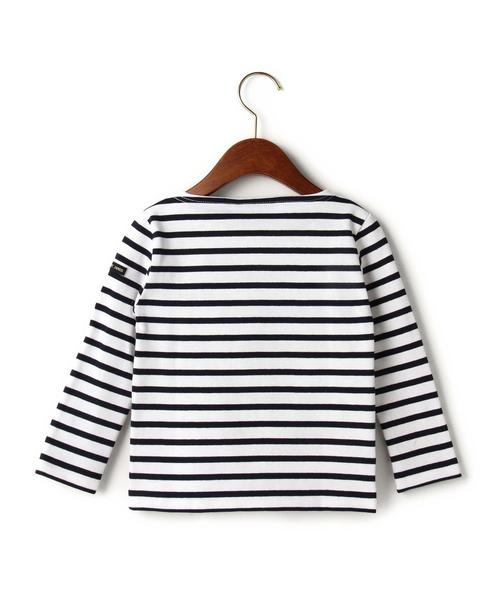 SAINT JAMES（セントジェームス）の「別注【SAINT JAMES(セントジェームス)】OUESSANT16①（Tシャツ/カットソー・キッズ・ホワイト/グレー/ネイビー・4A/8A/6A）」の8枚目の写真