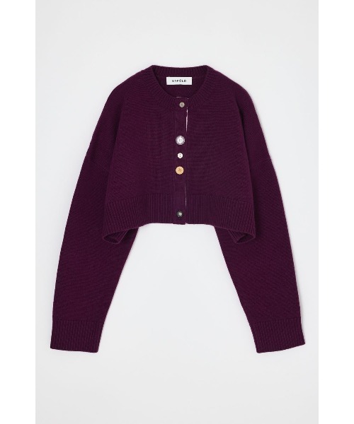 ENFOLD(エンフォルド)の「BUTTON CARDIGAN(ニット/セーター・レディース・ミント/ボルドー/ブラック・38)」の5枚目の写真