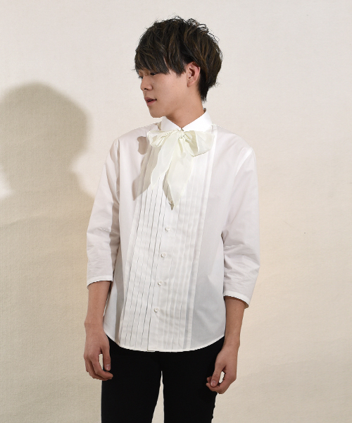 MILKBOY（ミルクボーイ）の「PIN TUCK シャツ（シャツ/ブラウス・メンズ・ホワイト/ホワイト×ブラック・FREE）」の8枚目の写真