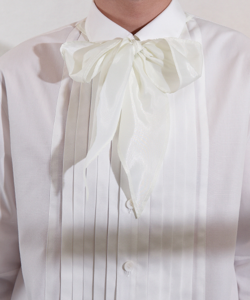 MILKBOY（ミルクボーイ）の「PIN TUCK シャツ（シャツ/ブラウス・メンズ・ホワイト/ホワイト×ブラック・FREE）」の6枚目の写真