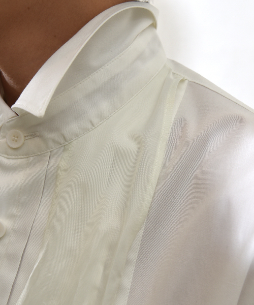 MILKBOY（ミルクボーイ）の「PIN TUCK シャツ（シャツ/ブラウス・メンズ・ホワイト/ホワイト×ブラック・FREE）」の4枚目の写真