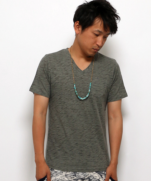 VENCEEXCHANGE（ヴァンスエクスチェンジ）の「スラブピグメントTシャツ   （Tシャツ/カットソー・メンズ・ホワイト/ピンク/グレー・MEDIUM/LARGE）」の2枚目の写真