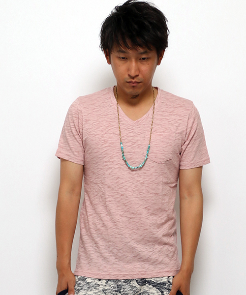 VENCEEXCHANGE（ヴァンスエクスチェンジ）の「スラブピグメントTシャツ   （Tシャツ/カットソー・メンズ・ホワイト/ピンク/グレー・MEDIUM/LARGE）」の3枚目の写真
