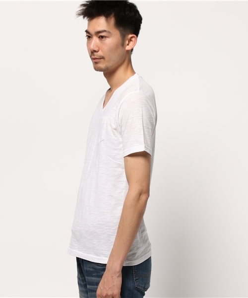 VENCEEXCHANGE（ヴァンスエクスチェンジ）の「スラブピグメントTシャツ   （Tシャツ/カットソー・メンズ・ホワイト/ピンク/グレー・MEDIUM/LARGE）」の4枚目の写真