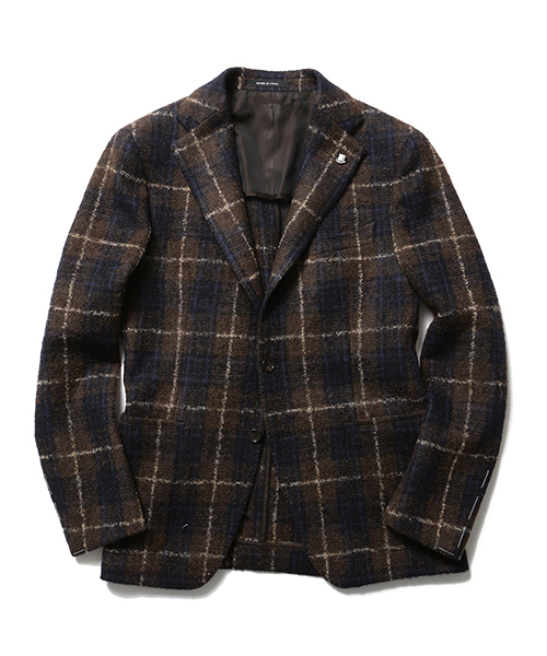 liatore タリアトーレ の liatore 別注ブラウンチェックジャケット Vesuvio テーラードジャケット Wear