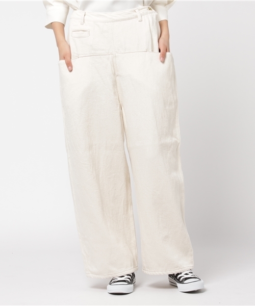 bulle de savon（ビュルデサボン）の「＊ルーズデニム　大きなポケット パンツ（デニムパンツ・レディース・サックスブルー/ホワイト/ネイビー・FREE）」の14枚目の写真