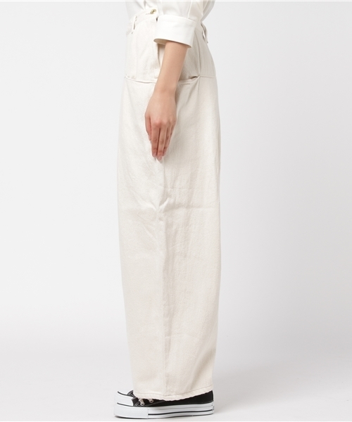 bulle de savon（ビュルデサボン）の「＊ルーズデニム　大きなポケット パンツ（デニムパンツ・レディース・サックスブルー/ホワイト/ネイビー・FREE）」の5枚目の写真