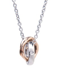 LION HEART（ライオンハート）の「【限定展開】“LH-1”ウェーブダブルリングネックレス サージカルステンレス(金属アレルギー対応)【LION HEART   ライオンハート】（ネックレス）」