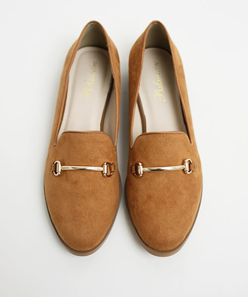 Balancoire（ブランコアール）の「ゴールドビットスエードシューズ（ローファー・レディース・ブラック/キャメル/ベージュ/ブラウン/カーキ/ダークベージュ/ブラック系その他/ネイビー/パイソン/グレイッシュベージュ/ブラウン系その他/チェック/ブルーグリーン/ブラック系その他2/ブラウン系その他2・LL/L/S/M）」の20枚目の写真