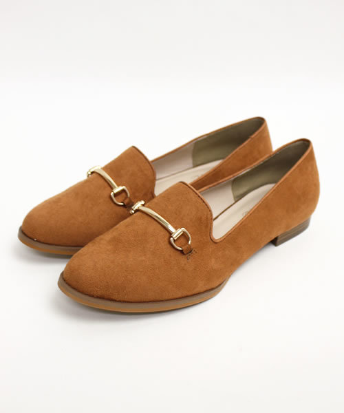 Balancoire（ブランコアール）の「ゴールドビットスエードシューズ（ローファー・レディース・ブラック/キャメル/ベージュ/ブラウン/カーキ/ダークベージュ/ブラック系その他/ネイビー/パイソン/グレイッシュベージュ/ブラウン系その他/チェック/ブルーグリーン/ブラック系その他2/ブラウン系その他2・LL/L/S/M）」の18枚目の写真