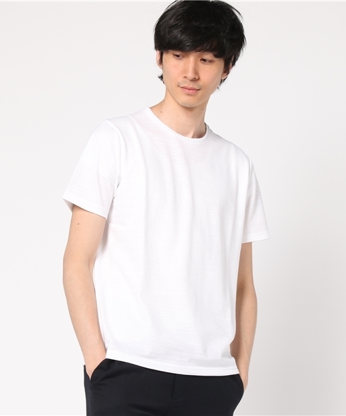MEN'S BIGI（メンズビギ）の「クルーネック半袖Ｔシャツ（大人Tシャツ） / スラブ天竺（Tシャツ/カットソー・メンズ・グレー/ホワイト/ネイビー・M/S/L）」の2枚目の写真