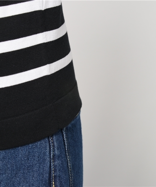 SHIPS（シップス）の「PrimaryNavyLabel:ボーダーボートネックプルオーバー（ニット/セーター・レディース・オフホワイト/ブラック・38/36）」の8枚目の写真