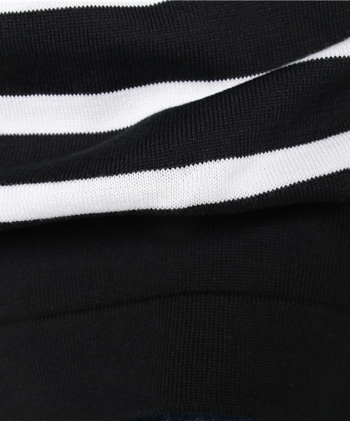 SHIPS（シップス）の「PrimaryNavyLabel:ボーダーボートネックプルオーバー（ニット/セーター・レディース・オフホワイト/ブラック・38/36）」の9枚目の写真