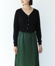 レーヨンコットンＶネック長袖カーディガン