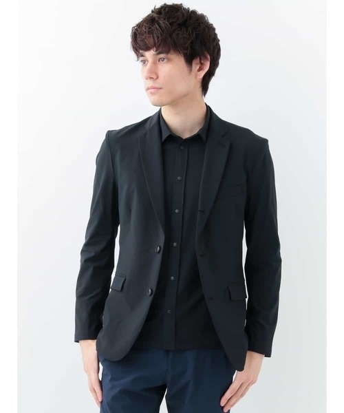 MK MICHEL KLEIN HOMME （エムケーミッシェルクランオム）の「ハイパー２WAY 撥水加工ジャケット（テーラードジャケット・メンズ・ブラック/ネイビー・LARGE/MEDIUM）」の2枚目の写真