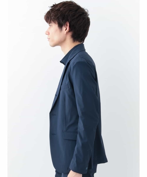 MK MICHEL KLEIN HOMME （エムケーミッシェルクランオム）の「ハイパー２WAY 撥水加工ジャケット（テーラードジャケット・メンズ・ブラック/ネイビー・LARGE/MEDIUM）」の3枚目の写真