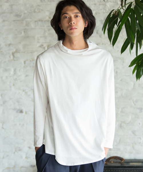 Rehacer レアセル の Rehacer Layer Bottle Neck Cutsew レイヤー ボトルネック カットソー Tシャツ カットソー Wear Rehacer レアセル の Rehacer Layer Bottle Neck Cutsew レイヤー ボトルネック カットソー Tシャツ カットソー Wear