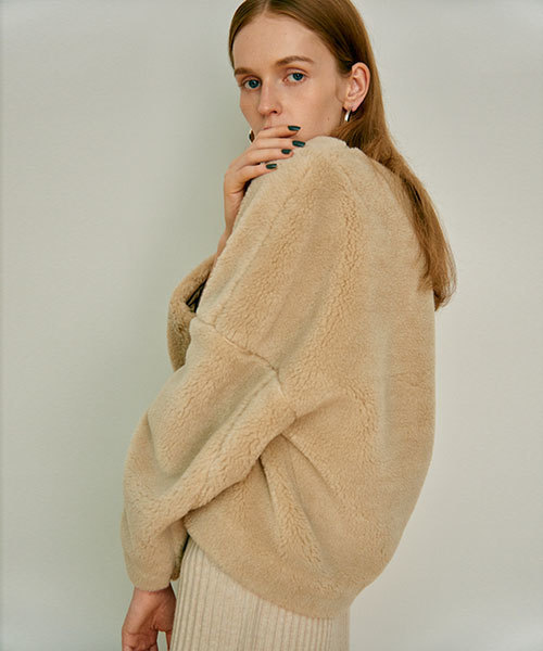 ESTNATION（エストネーション）の「ESTNATION ボアショートブルゾン（ブルゾン・レディース・ベージュ・38）」の13枚目の写真