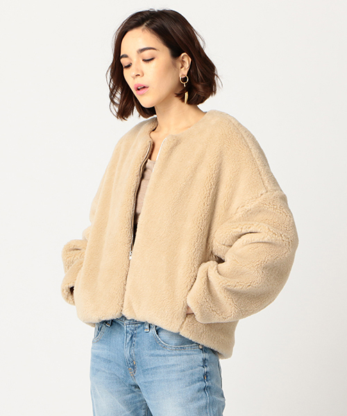 ESTNATION（エストネーション）の「ESTNATION ボアショートブルゾン（ブルゾン・レディース・ベージュ・38）」の17枚目の写真