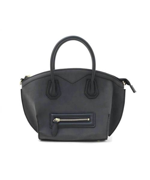 Luz Llena（ラズレナ）の「ヌバック調コンビボストンバッグ（ショルダーバッグ・レディース・ブラック/ブラウン・ﾌﾘ-）」の6枚目の写真