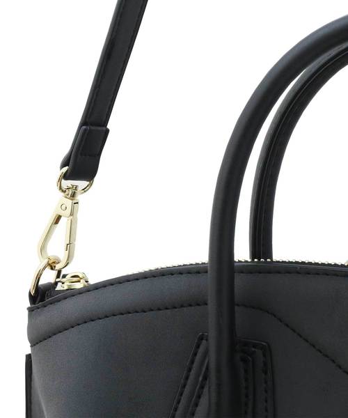 Luz Llena（ラズレナ）の「ヌバック調コンビボストンバッグ（ショルダーバッグ・レディース・ブラック/ブラウン・ﾌﾘ-）」の12枚目の写真