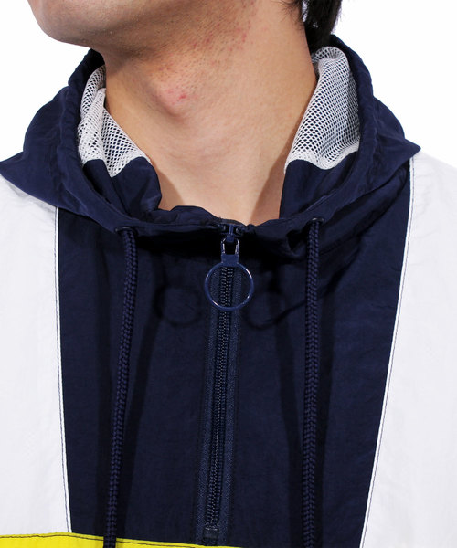 ８(eight)（エイト）の「ナイロンパーカー ジャケット アウター ストリート（ナイロンジャケット・メンズ・ブラック/ネイビー/レッド・LARGE/MEDIUM）」の7枚目の写真