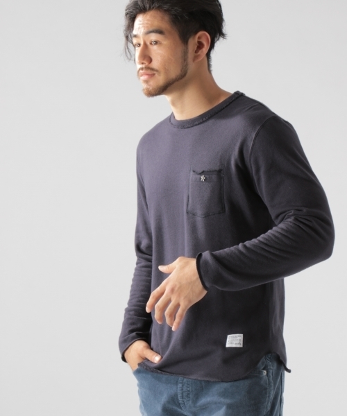 BAYFLOW(ベイフロー)の「ウラパイルプルオーバー 18AW(Tシャツ/カットソー・メンズ・ベージュ/ネイビー/オフホワイト・SMALL/MEDIUM/LARGE/X-LARGE)」の14枚目の写真