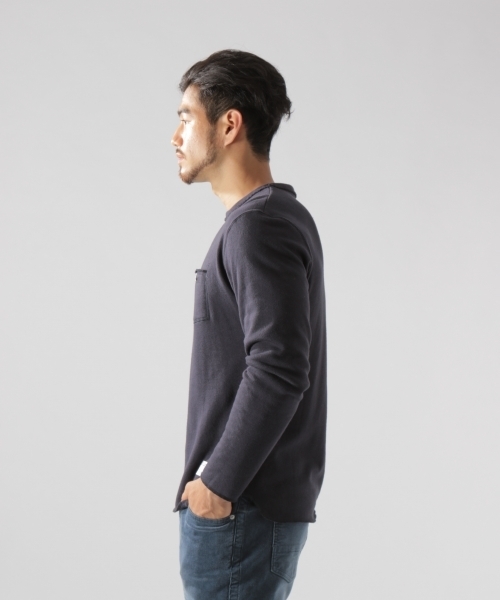 BAYFLOW(ベイフロー)の「ウラパイルプルオーバー 18AW(Tシャツ/カットソー・メンズ・ベージュ/ネイビー/オフホワイト・SMALL/MEDIUM/LARGE/X-LARGE)」の16枚目の写真