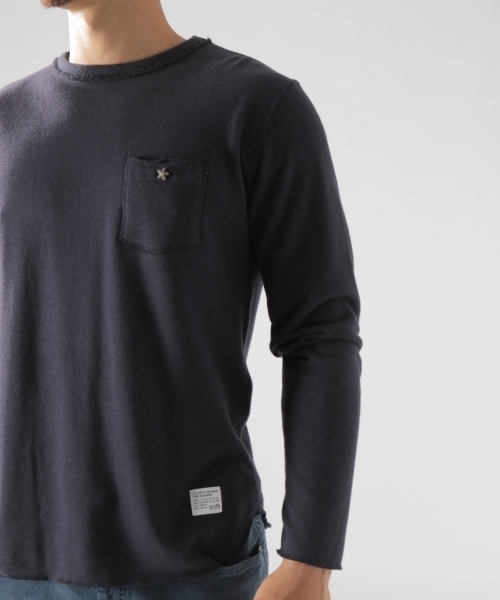 BAYFLOW(ベイフロー)の「ウラパイルプルオーバー 18AW(Tシャツ/カットソー・メンズ・ベージュ/ネイビー/オフホワイト・SMALL/MEDIUM/LARGE/X-LARGE)」の7枚目の写真