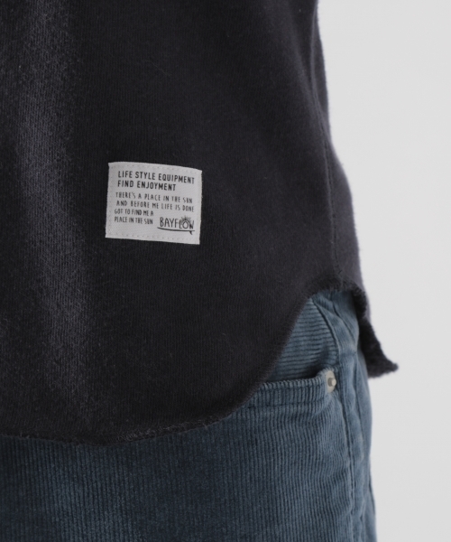 BAYFLOW(ベイフロー)の「ウラパイルプルオーバー 18AW(Tシャツ/カットソー・メンズ・ベージュ/ネイビー/オフホワイト・SMALL/MEDIUM/LARGE/X-LARGE)」の5枚目の写真