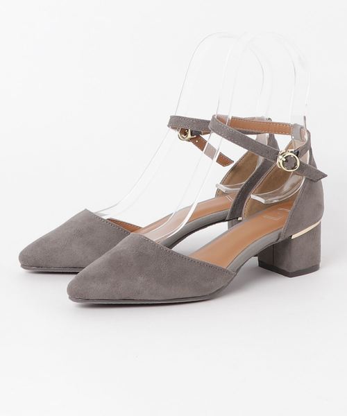 Green Parks(グリーンパークス)の「【オンライン限定サイズあり】ストラップパンプス(パンプス・レディース・グレー/ブラック/ベージュ/パープル・S/M/L/LL)」の3枚目の写真