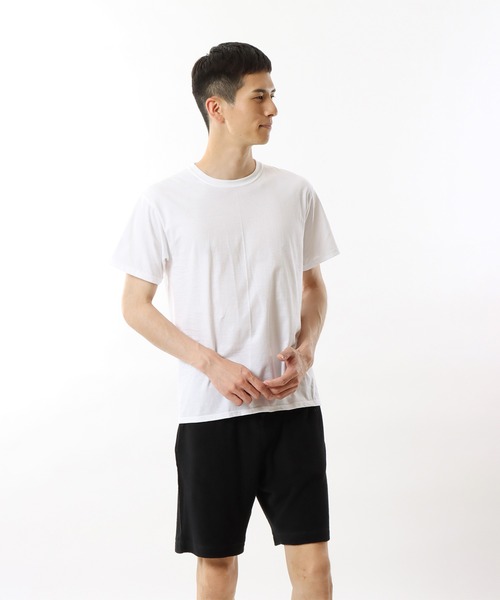 HANES(ヘインズ)の「【Hanes/ヘインズ】メンズ 魂シリーズ【2枚組】ビジカジ魂 クルーネックTシャツ(Tシャツ/カットソー・メンズ・ブラック/ホワイト・XXX-LARGE/XX-LARGE)」の7枚目の写真